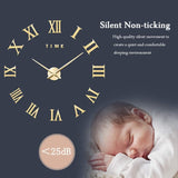 Frameless Roman Numerals Clock