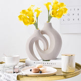 Circular Hollow  Flower  Vase