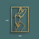 Woman Silhouette Metal Pendant